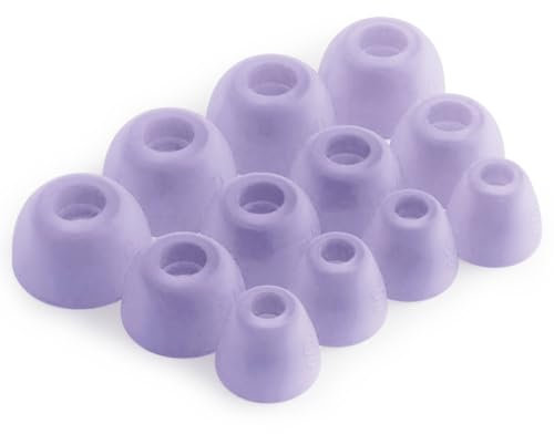 Okuli 12 x Gommini Auricolari in Silicone Ricambio per JBL Tune Beam, Ghost Auricolari Cuffie in Viola