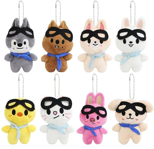 WlsqDE Anime Keychain, 8 Anime Schlüsselanhänger, 10cm Anime Anhänger | Cartoon Schlüsselanhänger, Rucksack Anhänger, für Fanartikel Geschenk