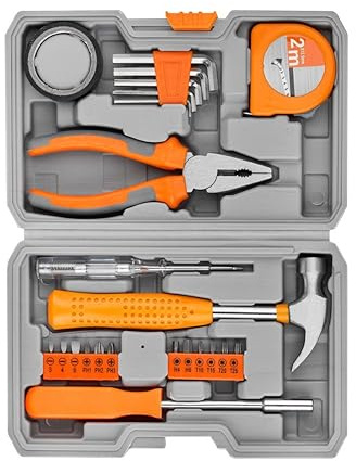 24 PCS Tool Kit, Household DIY Tool Kit, Portable Home Tool Set with Storage Box, Compact Toolbox for DIY Projects and Everyday Use