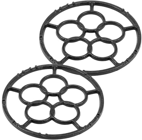 2 Stück Flammenreduzierer für den Herd,Gasring Reduzierstück, Gasherd Pfannenstütze, Gasherd Reduzierstück, Heat Pot Stand,Gusseisen Pfanne Zubehör, Gusseisen Ring ,Handwerkskunst Wärmeverteilerplatte