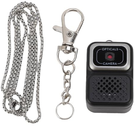 Fydun Keychain -Kamera Tragbares Display 150 Minuten Akkulaufzeit für das Radfahren Bergsteiger (Black)