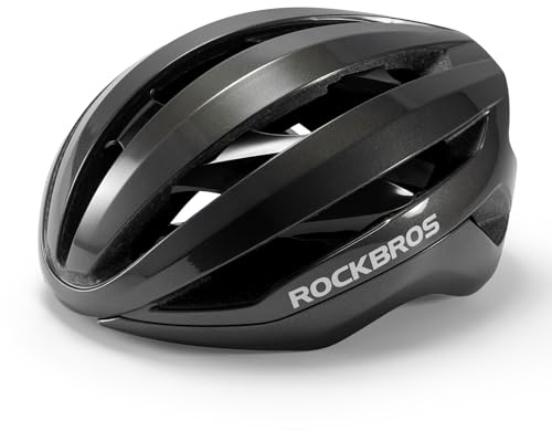 ROCKBROS Fahrradhelm Damen Herren, Rennradhelm Cityhelm mit Magnetverschluss, Leichter Verstellbar Mountainbike MTB Helm mit Belüftungssystem, Abnehmbares Innenfutter, 58–62 cm