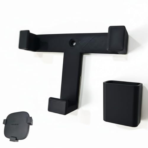 Soporte para Xiaomi Mi TV Box S sin Agujeros – Montaje Adhesivo para Colocar Detrás del Televisor o en Pared, Oculta Cables y Ahorra Espacio, Fijación Segura y Discreta (3 Gen TV Box S)