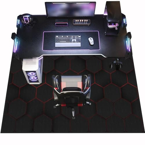 Schutzmatte und Schreibtischstuhl Unterlage, 150 x 200 cm Bodenschutzmatte Bürostuhl Unterlage, Gaming Teppich für Stuhl, Bodenschutzmatte für Hartböden, Schutzmatte für Laminat, Bürostuhlmatte