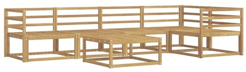 vidaXL Outdoor-Sofagarnitur 6 pcs Weiß 79 x 79 x 37 cm, Modernes Gartenmöbelset, wetterfestes Sofa, schicke Sitzgruppe, langlebige Liege fürs Poolside