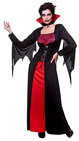 Womens Classic Vampire Halloween Fancy Dress Costume