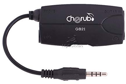 Cherub GB2I Kabel, Gitarre oder Bass auf iPhone, 10 cm