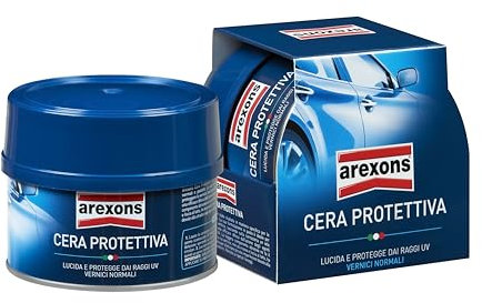 AREXONS Cera Auto Protettiva, per Lucidatura della Vernice della Carrozzeria, Lucida e Protegge dai Raggi UV, con Olio di Silicone e Additivi Speciali, 250ml