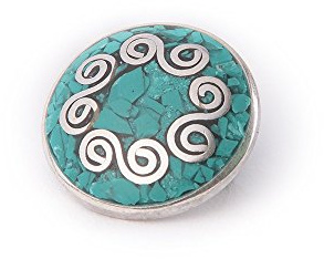 Noosa Chunk 053 Chakra turquoise-brass with turquoise