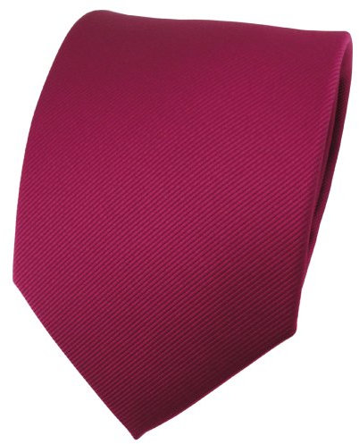 TigerTie Designer Krawatte in beere feinrips uni