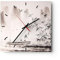 Modern Wanduhr Bambus schwarz China 30x30cm Quadrat Klein Wand Uhr Glas Analog Zimmeruhren Küche Büro Wohnzimmer Glasuhr Wall Clock Dekoration Design Wanddekoration Küchenuhr C3AC30x30-3116