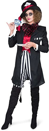 Karnival 81193 Black Hatter Girl Costume, Women, Multi, Small