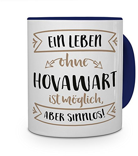 printplanet® Tasse mit Aufdruck Hovawart - Motiv Sinnlos - Namenstasse, Kaffeebecher, Mug, Becher, Kaffeetasse - Farbe Blau