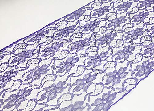 Tischläufer mit Spitze, Vintage-Stil, 9 Farben erhältlich ultra violet