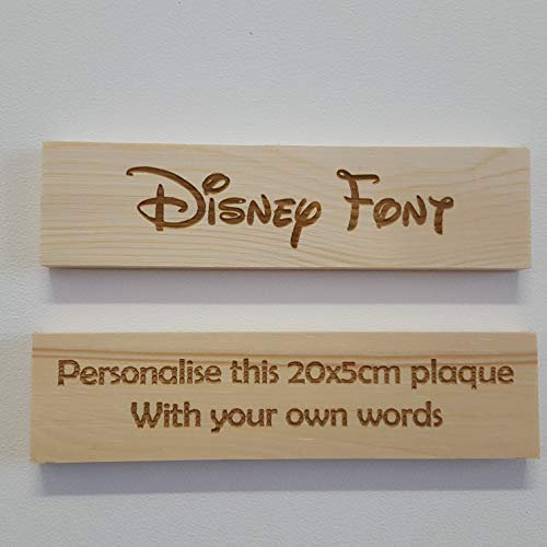 Cutncraft Designs Personalised Pinewood plaque/sign bespoke childs bedroom door/custom text - Disney Font