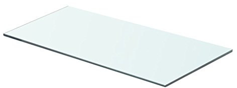 yorten Glasboden Glas Regalboden Glasscheibe Glasplatte Einlegeboden Glasablage, Max. Tragf?higkeit 15 kg, für Glasregal Transparent St?rke 8 mm (60 x 25 cm)