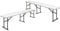AMANKA 300kg Bierbank - 184x30x43 Rattan-Optik Wetterfest Klappbar Kunststoff Bank Camping Sitzbank