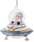 Christbaumschmuck Weihnachtsdeko Tannenbaumschmuck X-Mas Hänger Space Santa im UFO blau