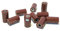 BELI-BECO 61/6 Kupplung für Querlochstecker - Miniatur-Bananenstecker mit Stift-Ø: 2,6mm - 10 Stück (Braun)