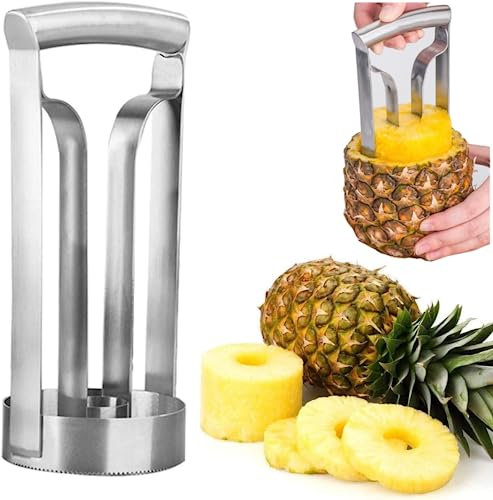 Pineapple Cutter,Stainless Steel Pineapple Cutter Corer,Thicker Blade Peeler Premium Pineapple Cutter Corer Fruit Slicer Kitchen Tool