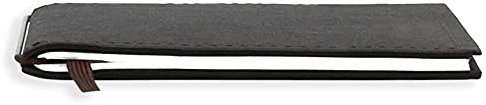 X17-A5 Notizbuch/Personal Organizer | 7mm dünn | schwarz + braun, vegan! Deutsches Zellulose-Material. Nachfüllbar. Notizheft (gepunktet) mit Doppeltasche, Made in Germany.