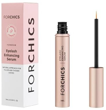 ForChics Eyelash Growth Serum - Prostaglandin-Free Lash Enhancing Serum for Longer, Thicker Lashes and Brows- Natural Formula, Visible Results in 2 Weeks - Vegan, Hormone-Free 0.10 fl. oz / 3ml