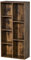 HOMCOM 3 Tier Bookshelf, Modern Cube Bookcase with 7 Open Storage Compartments, Freestanding Display Storage Unit for Living Room, Bedroom, Study, Rustic Brown