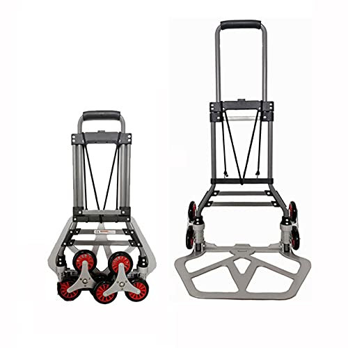 Sackkarre Klettern der Treppe, um den Wagen zu Falten, dauerhafter verzinkter Stahltransportwagen mit Verstellbarer Stange, 70 kg / 154ib (Size : 108cm)