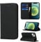 Copmob Phone Case iPhone 13 Mini,Flip Genuine Leather Wallet Case,[4 Slots][Magnetic closure][With Lanyard],Protective Cover Case for iPhone 13 Mini - Black