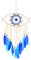 Traumf?nger Blaue Augen Handgemachter Dreamcatcher mit Federn B?Ser Blick Boncuk Evil Eye Dreamcatcher Wandbehang Ornament für Wohnzimmer Schlafzimmer Dekoration