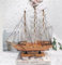 Sailboat Model Decor Miniature Sailing Boat Nautical Sailboat Model Home Decor Vintage Nautical Sail Ship Model 3-Mast Model Sailboat Display Wood Sailboat Model Ocean Theme Gift for Men Boys