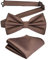Branduce Herren-Set mit Fliege und Einstecktuch, einfarbig, Braun, Allgemeines