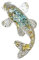 URFEDA Auto Verzierungen Fisch Kristall Auto-Armaturenbrett-Ornament Funkelndes Kristallglas Fisch Zuhause Büro Schreibtisch Regal Desktop Ornament Spielzeug Harz Dekoration Figuren Fisch Spielzeug