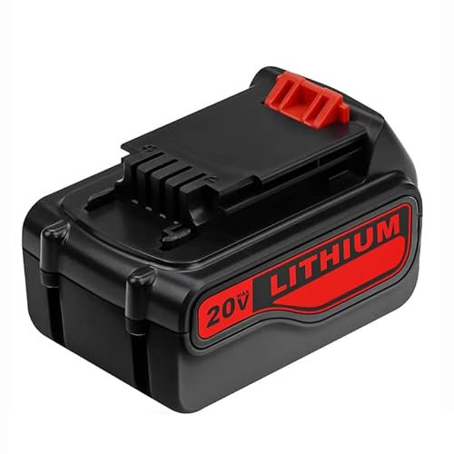 6000mAh Fit for Black and Decker 20VA Li-ion LB20 LBX20 LBXR20 LGC120 LHT2220 LPHT120 LST120 LST220 LSW20 ASL186K ASL188K, Amazon Shipping