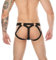 Faringoto Herren Doppel-Stahl-Ring-Tanga, einfarbig, Baumwolle, Unterwäsche, Schwarz , M