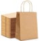 HURUC 50 Pcs Brown Paper Bags With Handles,130GSM, Small Paper Gift Bags, Eco-Friendly Kraft Shopping, Christmas, Easter, Birthday Parties & Merchandise Retail 18x24x8cm