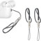 Mouyou Correa de transporte para AirPods Pro 2, cordón compatible con AirPods Pro (2ª generación) 2022, funda para AirPods, gris