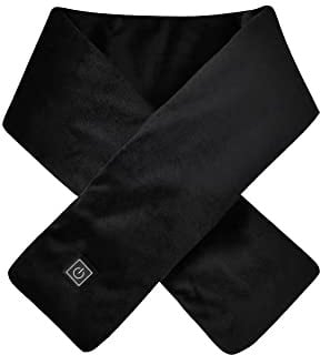 USB Hals mit 3 Heizstufen Elektrischer Heizschal verstellbarer Temperatur, Wiederaufladbare Winddicht warm warmer Winterschal Hals Hitzepolster Schal (Schwarz)