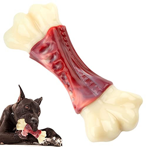 RUXAN Unzerstörbares Hundespielzeug für Aggressive Kauer - Robuster Knochen, Sicheres Natürliches Nylon, Spender für Kleine, Mittelgroße und Große Hunde