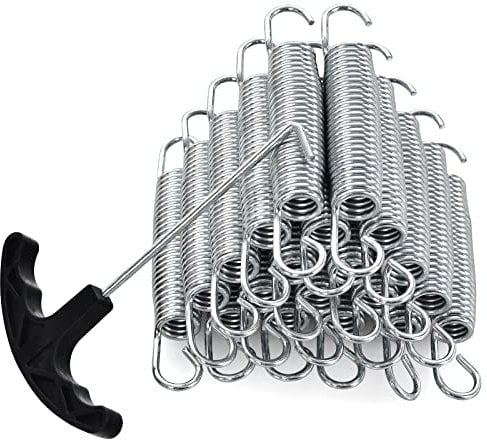 GYMAX 20 Stück Trampolin Ersatzfedern 14cm/18cm, Trampolinfeder aus verzinktem Stahl, 20 robuste Trampolinfedern mit einem T-Haken (14 cm)