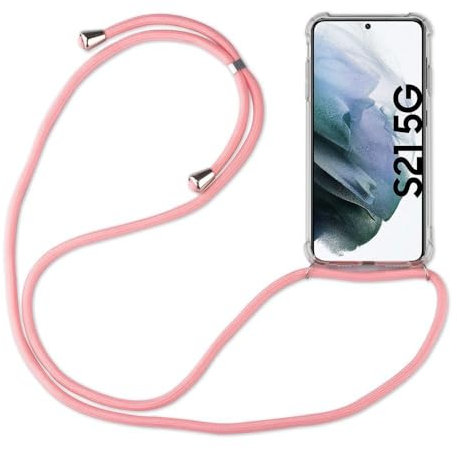 Hülle Kompatibel mit Samsung Galaxy S22 Ultra | Handykette Smartphone Halskette Hülle mit Band | Handyhülle mit Kordel zum Umhängen Kompatibel für Galaxy S22 Ultra | Rosa