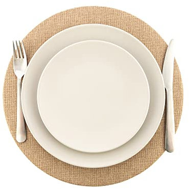 Koala Spain (4 Unidades) Salvamanteles Individuales de Madera con Funda de Yute Lavable