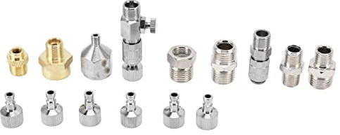15-teiliges Airbrush-Adapter-Set, Airbrush-Schlauch-Adapter-Set, Schnellverschluss-Trennarmaturen, Anschluss-Set Für Airbrush-Luftschläuche Und Kompressoren