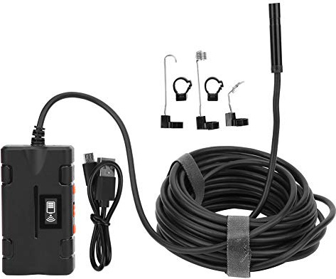 Drahtlose Endoskopkamera, WiFi Endoskop, Schlangenkamera, Inspektionskamera, Mikroskop, Mini-Endoskop, 1280 x 1080, Ultra High Definition, Smartphone kompatibel, 8 mm ultrafeines Objektiv, Endoskop,