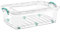 Best House | Plastic Storage Box with Clips & Lid and Wheels | Size 40L(L:72cm W:47cm H:20cm) | Set of 1 | Stackable Clear Durable Multipurpose Underbed Toys Tools Crafts Household(Large)-40 Litres