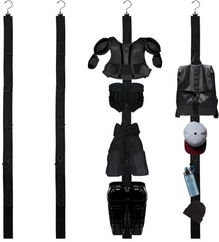 NQEUEPN 2 STK Hockey Ausrüstung Ständer, 5-Haken Tragbarer Kleiderbügel für Hockeyausrüstung Hockey Trockenständer Sportausrüstungs Aufhänger für Eishockey Skaten Baseball Fußball Zuhause