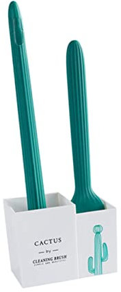 Cabilock 1 Jeu Brosse pour Cuvette des Toilettes Cactus Brosse WC Salle De Bain Brosse De Toilette Et Support Rougir Longue Poignée