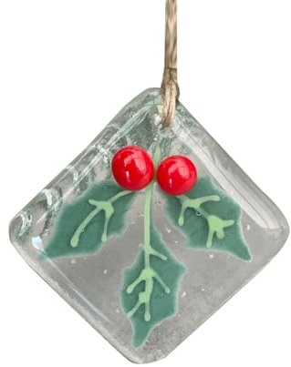 Loufy 1 Stück Glas-Weihnachtsbaumschmuck-Anhänger, Metallsol, Transparenter Vogelform-Anhänger, Glas-Weihnachtsbaumschmuck-Anhänger D