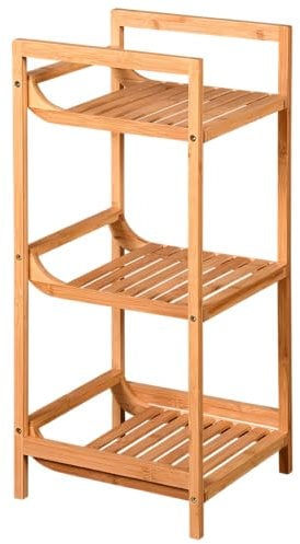Kesper | Regal, Material: Bambus, Maße: B 30 x H 70 x T 30 cm, Farbe: Braun | 19435