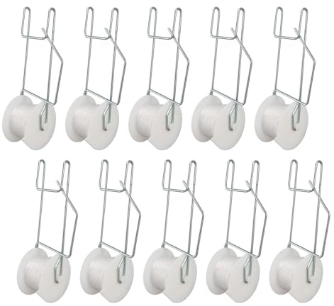 Crochets De Tomate, 10PCS Crochets à Rouleaux De Support pour Tomates, Support De Plante pour Le Treillis à Cordes, 15m Ficelle Vigne Culture Treillis Rouleau Crochet, pour Concombre Luffa Raisins